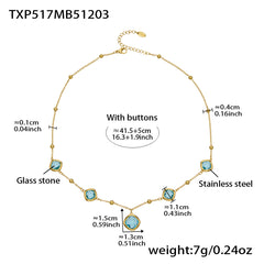18K Gold-Plated Faceted Glass Accent Jewelry