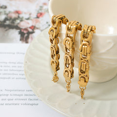 Gold-Tone Rounded Link Bracelet