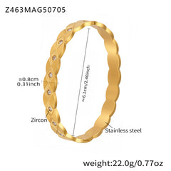 Cubic Zirconia Minimal Bangle Collection
