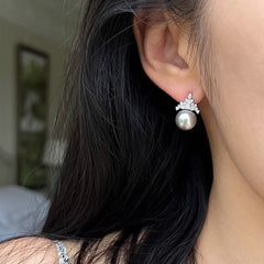 Camille Vintage-Inspired Pearl Crown Stud Earrings
