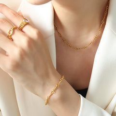 Interlocking Link Necklace & Bracelet