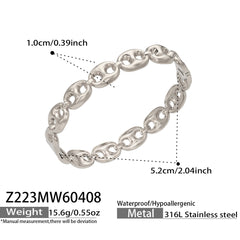 Sculptural Link Bangle Bracelet Designs