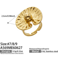 Pearl-Look Floral & Sculptural Open Rings
