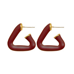 Marielle Enamel Triangle Stud Earrings