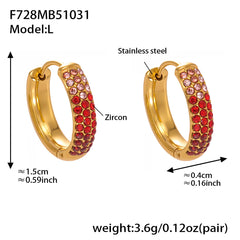 18K Gold-Plated Cubic Zirconia U-Hoop Earrings