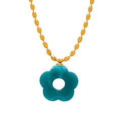 Color Resin Flower Pendant Jewelry