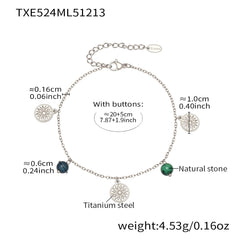 18K Gold-Plated Natural Stone or Pearl-Look Charm Jewelry