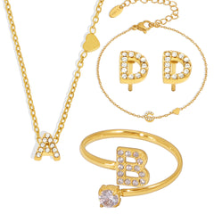 Cubic Zirconia Initial Jewelry Collection