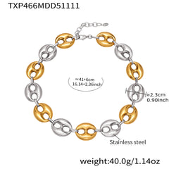 Coffee Bean Link Necklace & Bracelet