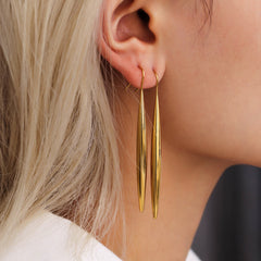 Long Teardrop Fringe Earrings