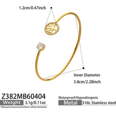 Floral Cubic Zirconia Open Cuff Collection