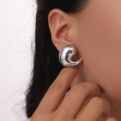 Sculptural Comma Stud Earring Designs