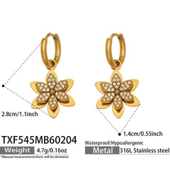 Cubic Zirconia Layered Flower Jewelry