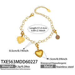 Cross & Celestial Charm Necklace & Bracelet