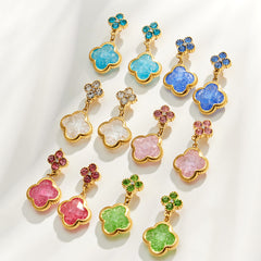 Color Crackle Accent Flower Jewelry