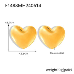18K Gold-Plated Sculptural Geometric Stud Earrings