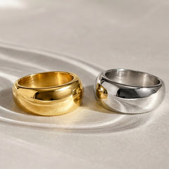 Polished Rounded Band Ring
