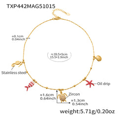 18K Gold-Plated Ocean Charm Jewelry Separates