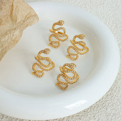 Openwork Serpentine Stainless Steel Ring