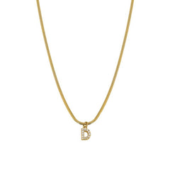 Nadine Pavé Snake Pendant Necklace