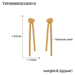 18K Gold-Plated & Silver-Tone Knotted Tassel Jewelry