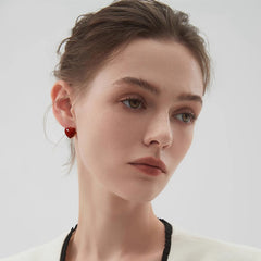 Camille Vintage-Inspired Heart Stud Earrings No. 767931