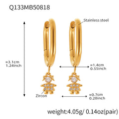 Sparkling Character Charm Earrings