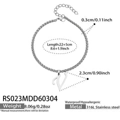 Initial Pendant Anklet