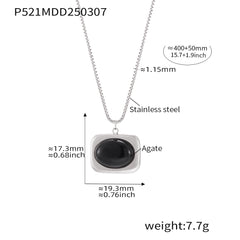 18K Gold-Plated Black Agate Jewelry Designs