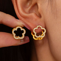 18K Gold-Plated Reversible Flower Hoop Earrings