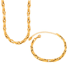 Textured Link Chain Bracelet or Necklace