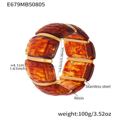 Textured Resin Stretch Bracelet