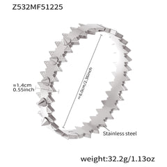 18K Gold-Plated Bold Geometric Bangle Bracelet