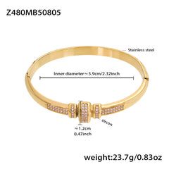 Cubic Zirconia Geometric Bangle Collection