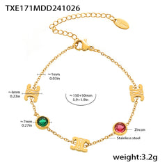 Multicolor Cubic Zirconia Necklace or Bracelet