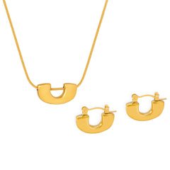 18K Gold-Plated U-Shape Pendant Jewelry