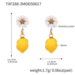 Lemon and Daisy Earring Designs