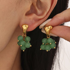 Bead Cluster Drop Earrings
