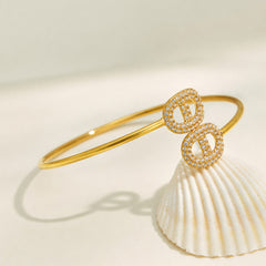 18K Gold-Plated Cubic Zirconia Open Cuff Designs