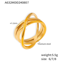 18K Gold-Plated Interwoven Open Ring