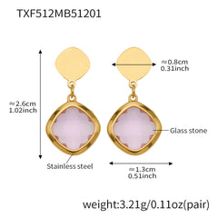 Faceted Glass Stone Necklace, Bracelet & Earrings