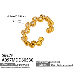 18K Gold-Plated Cubic Zirconia Open Ring