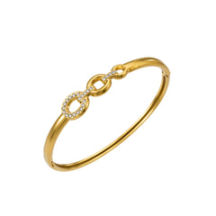 18K Gold-Plated Cubic Zirconia Bangle Designs