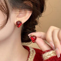 Marielle Minimalist Strawberry Stud Earrings