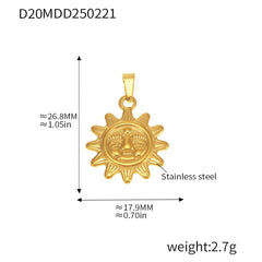 Gold-Tone Ocean & Symbol Stainless Steel Pendants