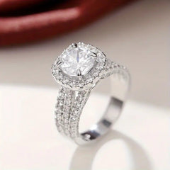 Bold Three Row Pavé Ring