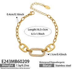 Bead & Cubic Zirconia Charm Bracelets