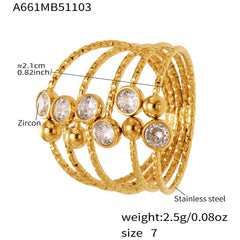 Cubic Zirconia Openwork Statement Ring Designs