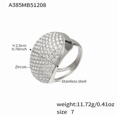 Cubic Zirconia Sculptural Open Ring Designs