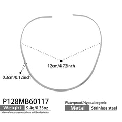 Open Stainless Steel Collar Necklaces